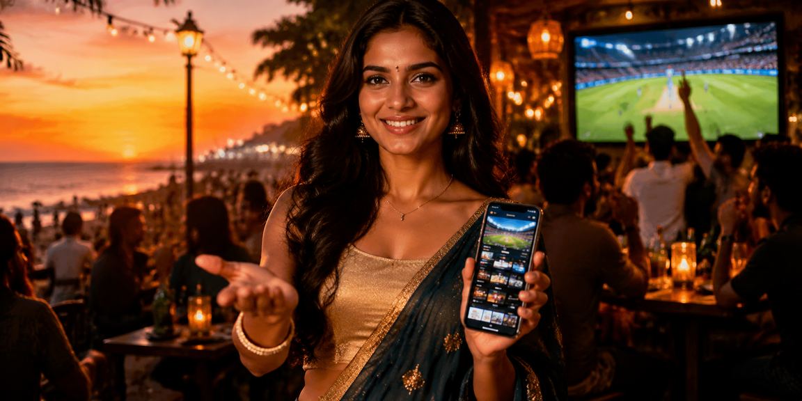 Indian cricket player with bat and ball